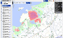 滋賀県防災情報マップ表示例（洪水浸水想定区域図マップ）